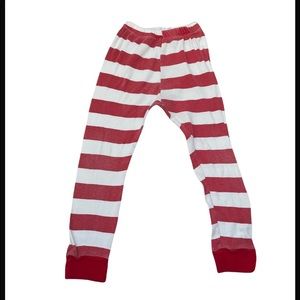 Kids 110 Months Red Striped Pants